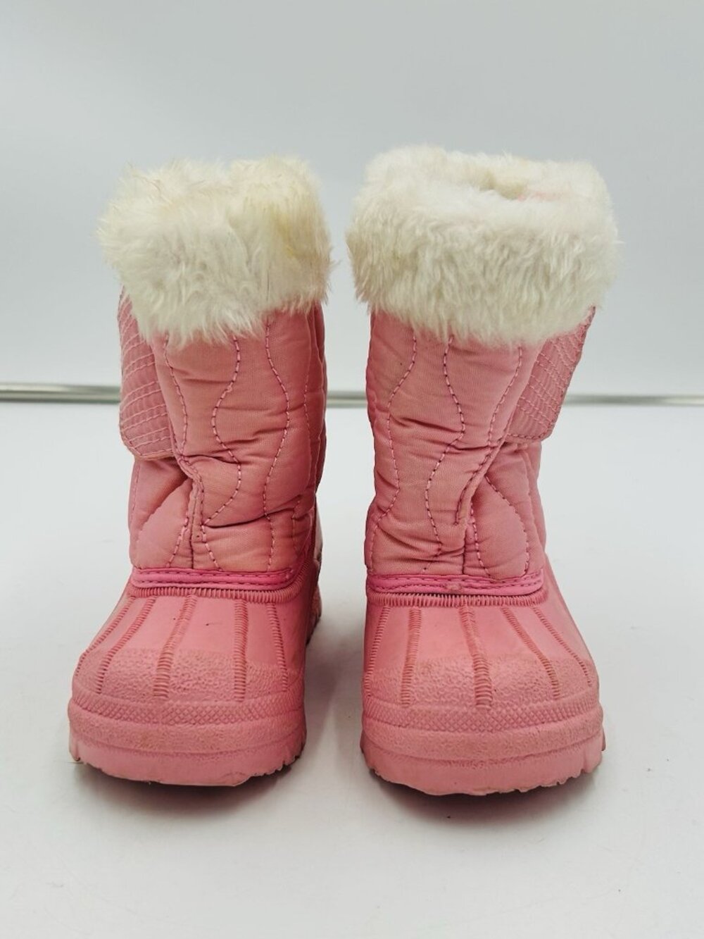 Toddler Pink Snow Boots Size 5 Pull On Insulated Sherpa Lined